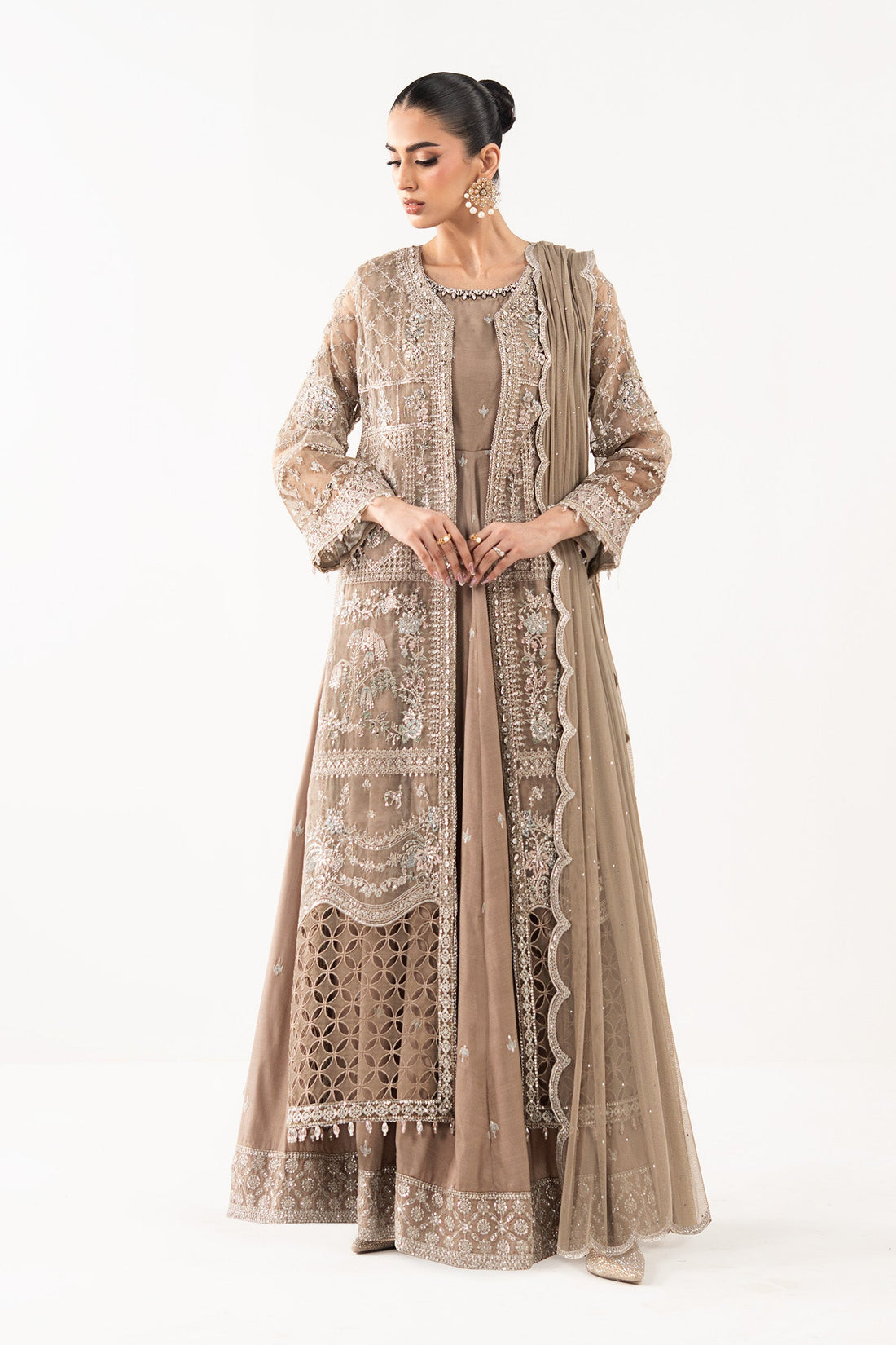 Maria B | Eid Collection 26 | 3 Piece Embroidered Organza Suit - House Of Hania