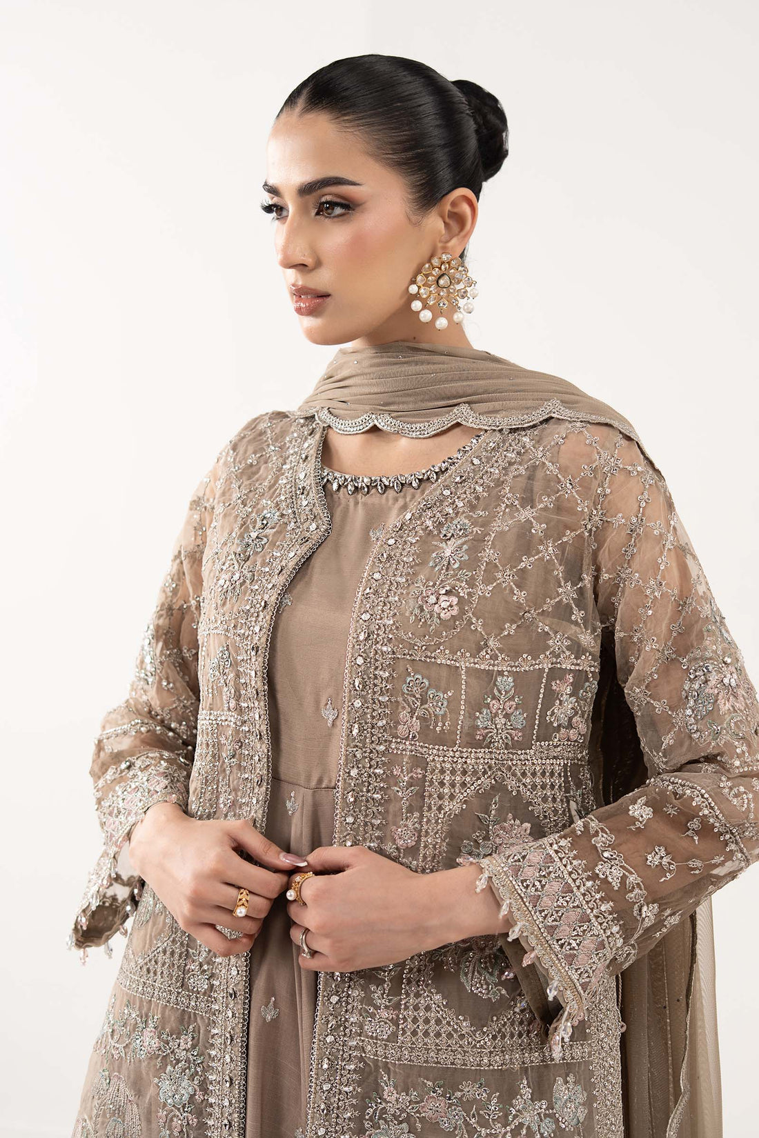 Maria B | Eid Collection 26 | 3 Piece Embroidered Organza Suit - House Of Hania