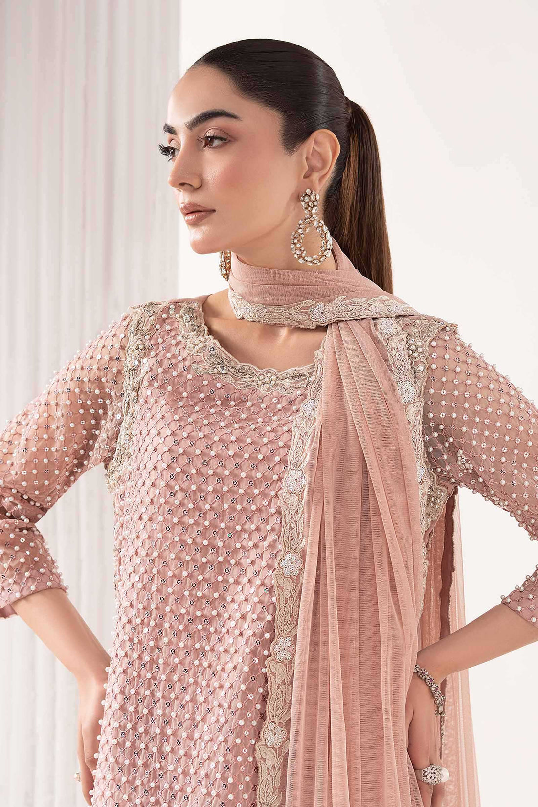 Maria B | Eid Collection 26 | 3 Piece Embroidered Organza Suit - House Of Hania