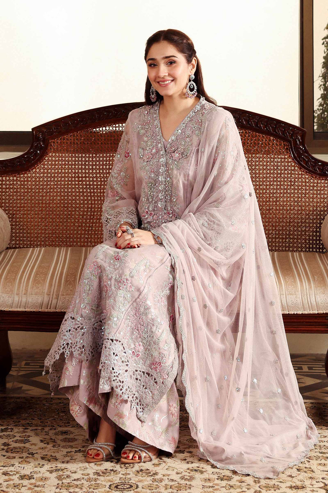 Maria B | Eid Collection 26 | 3 Piece Embroidered Organza Suit - House Of Hania