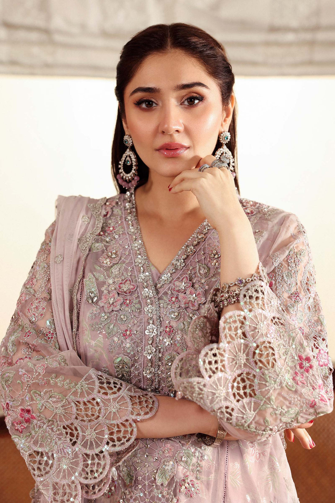 Maria B | Eid Collection 26 | 3 Piece Embroidered Organza Suit - House Of Hania