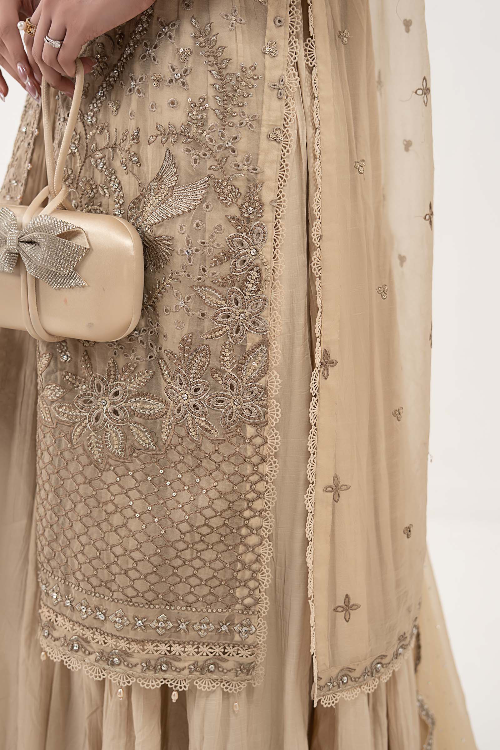 Maria B | Eid Collection 26 | 3 Piece Embroidered Organza Suit - House Of Hania