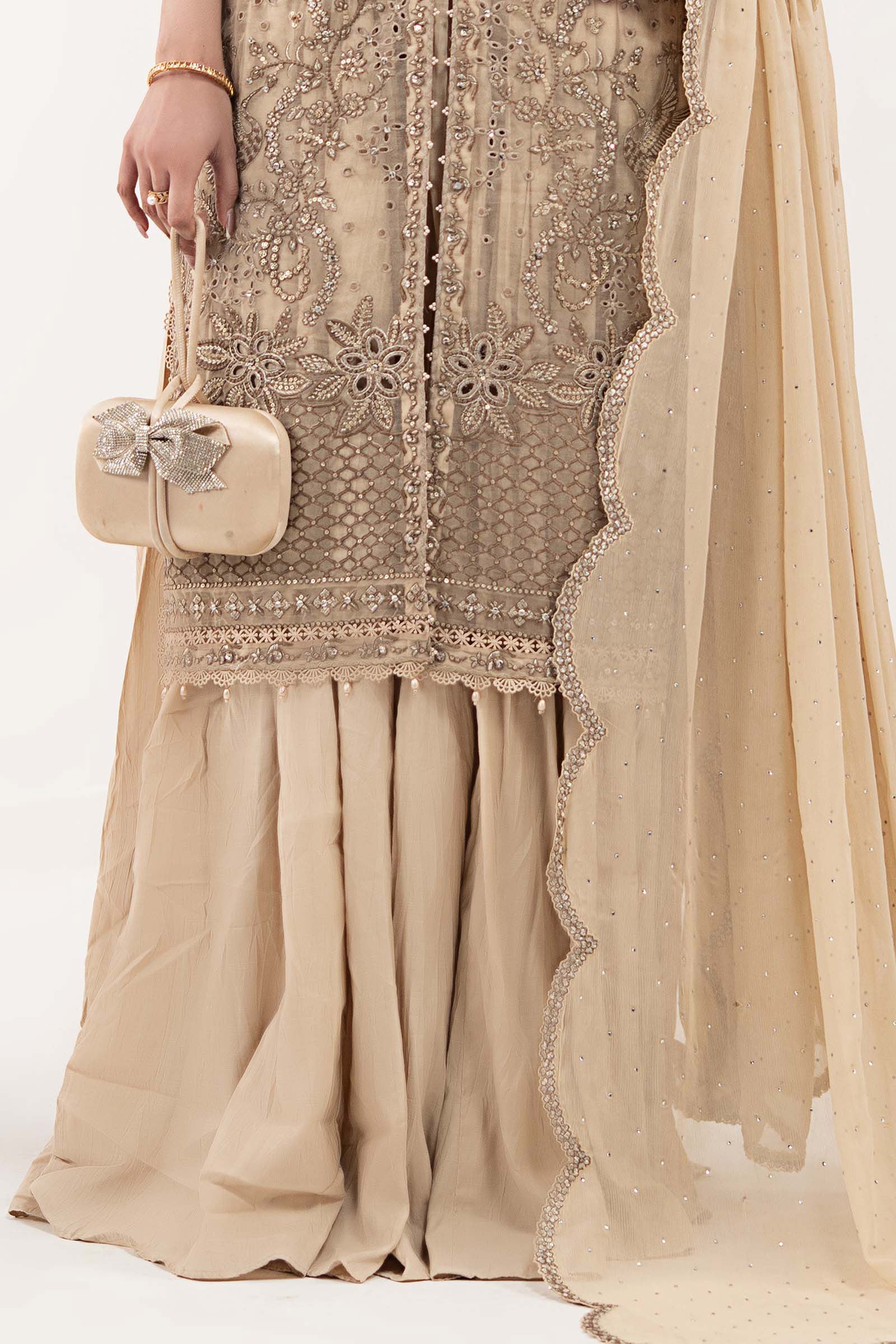 Maria B | Eid Collection 26 | 3 Piece Embroidered Organza Suit - House Of Hania
