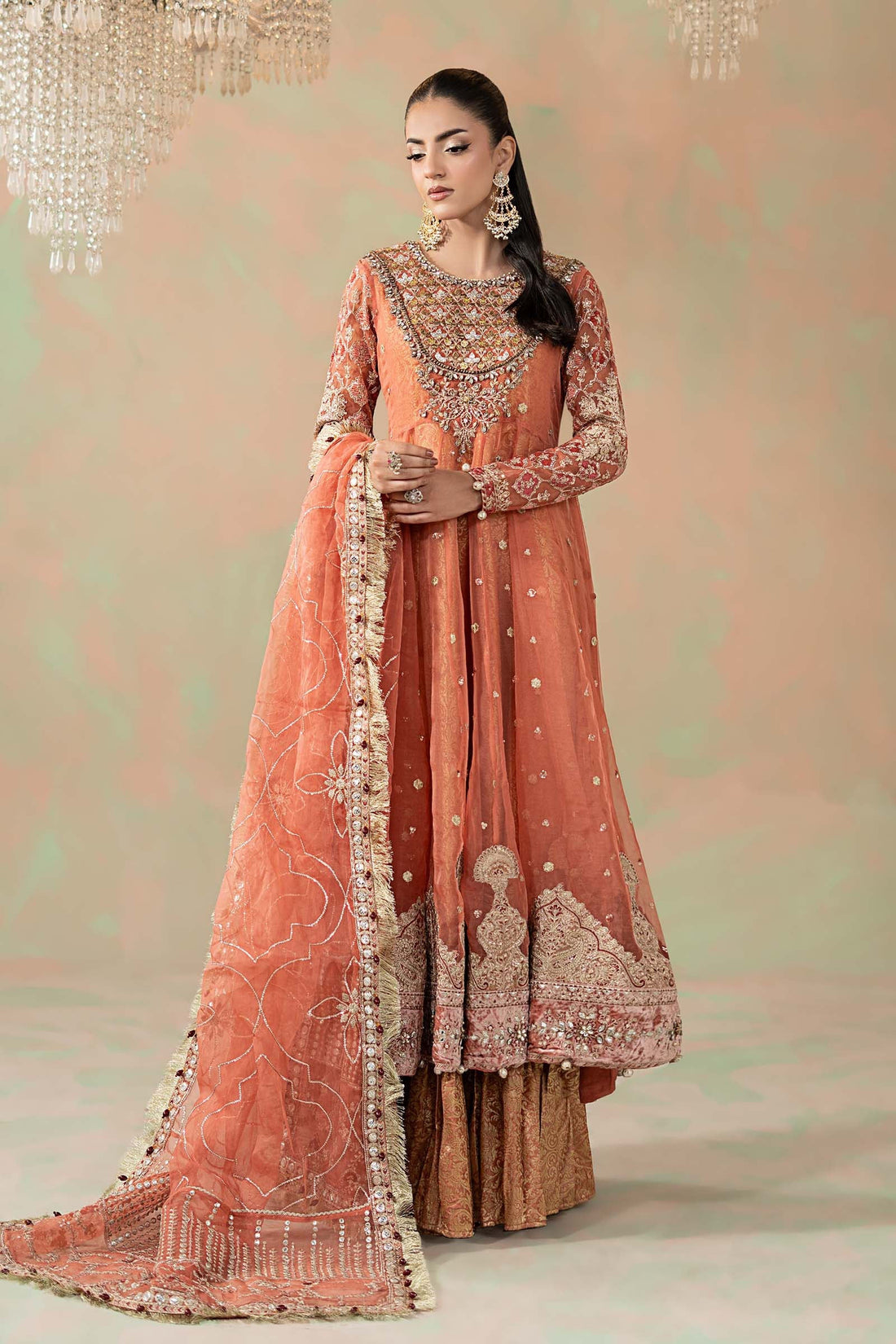 Maria B | Eid Collection 26 | 3 Piece Embroidered Organza Suit - House Of Hania