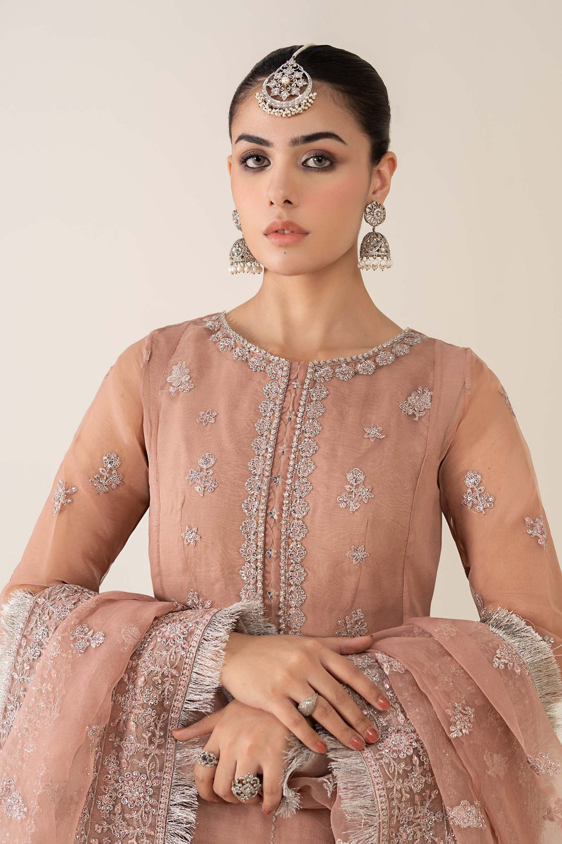 Maria B | Eid Collection 26 | 3 Piece Embroidered Organza Suit - House Of Hania