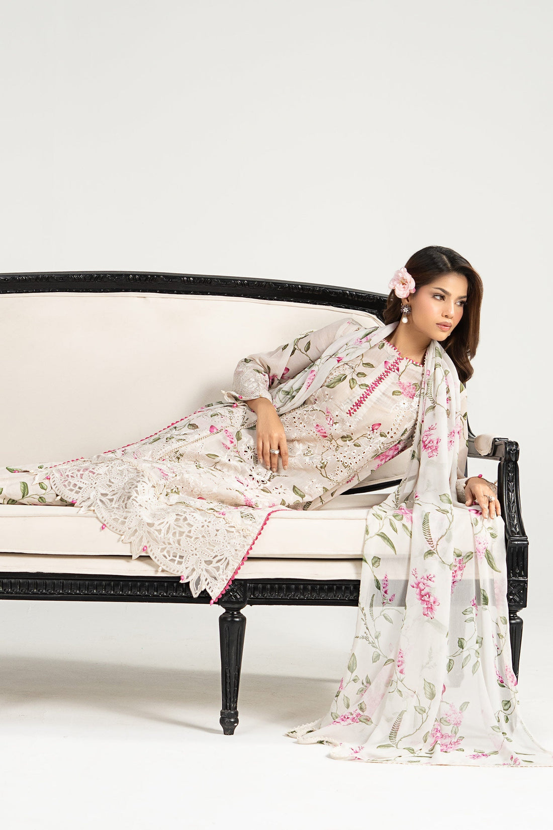 Maria B | Eid Collection 26 | 3 Piece Embroidered Paper Cotton Suit - House Of Hania