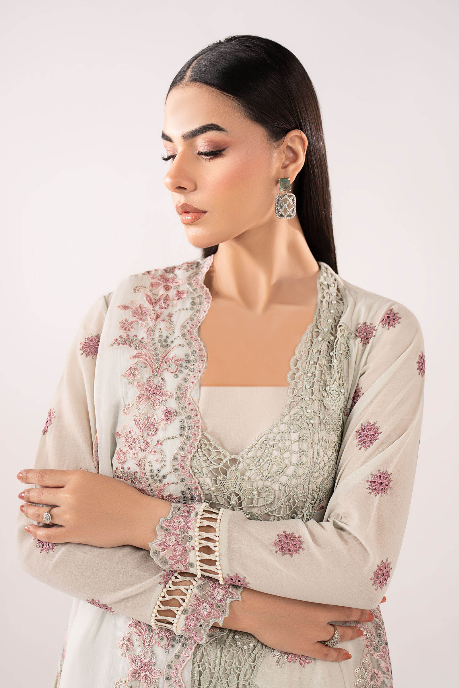 Maria B | Eid Collection 26 | 3 Piece Embroidered Paper Cotton Suit - House Of Hania