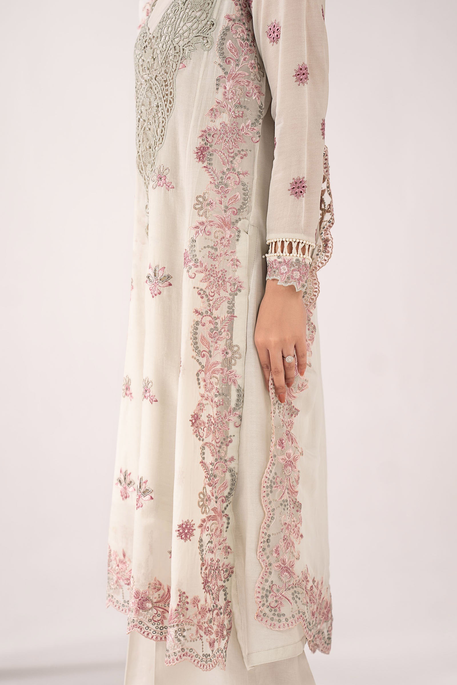 Maria B | Eid Collection 26 | 3 Piece Embroidered Paper Cotton Suit - House Of Hania