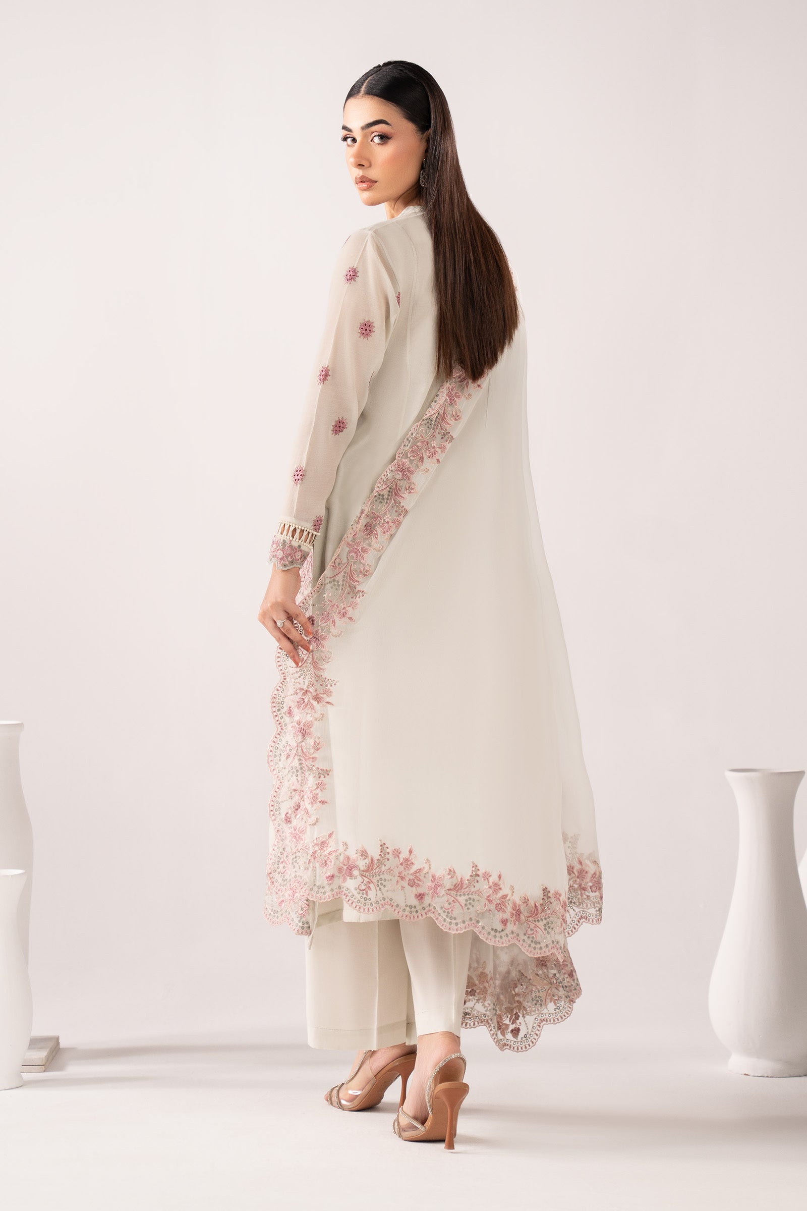 Maria B | Eid Collection 26 | 3 Piece Embroidered Paper Cotton Suit - House Of Hania