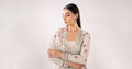 Maria B | Eid Collection 26 | 3 Piece Embroidered Paper Cotton Suit - House Of Hania