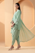 Maria B | Eid Collection 26 | 3 Piece Embroidered Pk Raw Silk Suit - House Of Hania