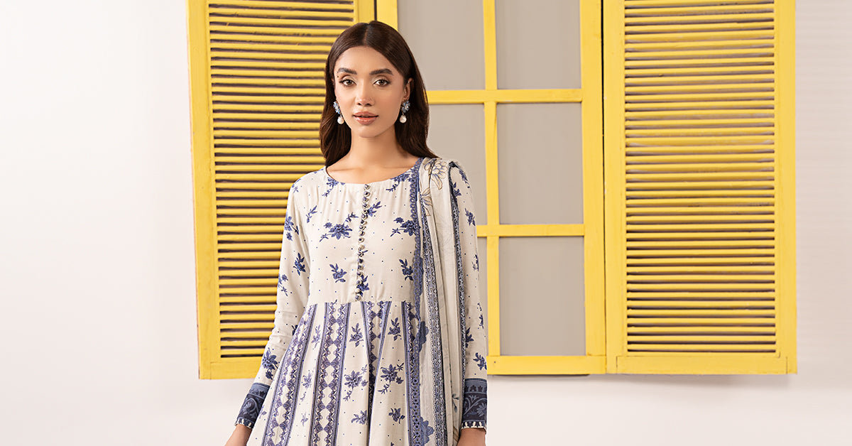 Maria B | Eid Collection 26 | 3 Piece Embroidered Pk Raw Silk Suit - House Of Hania
