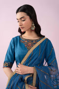 Maria B | Eid Collection 26 | 3 Piece Embroidered Raw Silk Suit - House Of Hania