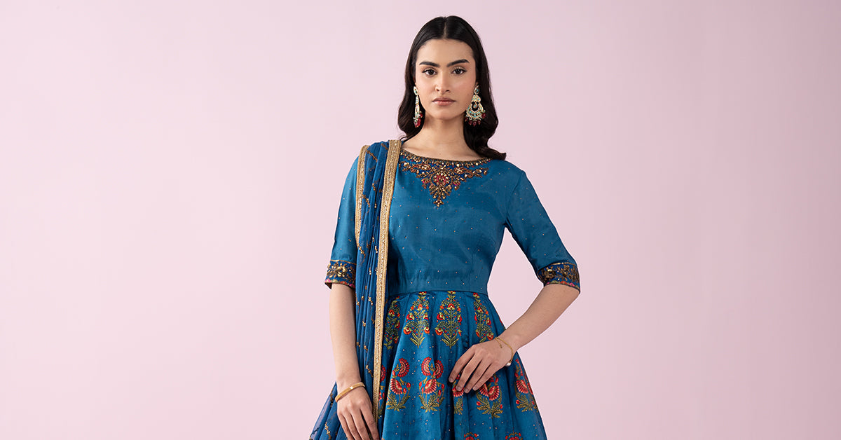 Maria B | Eid Collection 26 | 3 Piece Embroidered Raw Silk Suit - House Of Hania