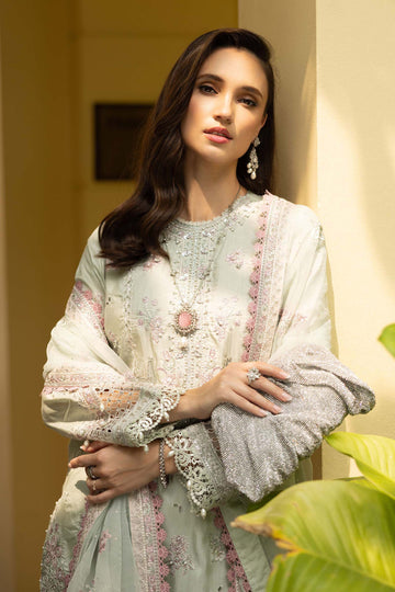 Maria B | Eid Collection 26 | 3 Piece Embroidered Raw Silk Suit - House Of Hania
