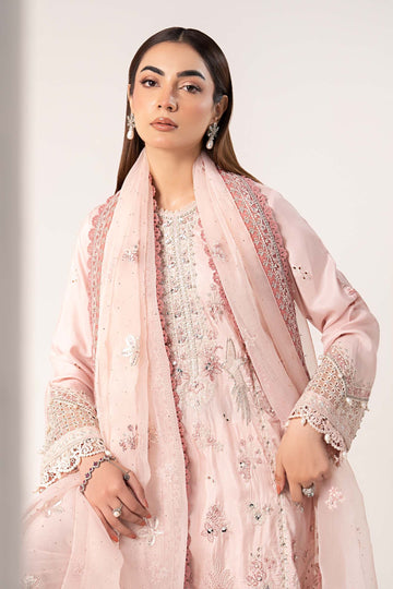 Maria B | Eid Collection 26 | 3 Piece Embroidered Raw Silk Suit - House Of Hania