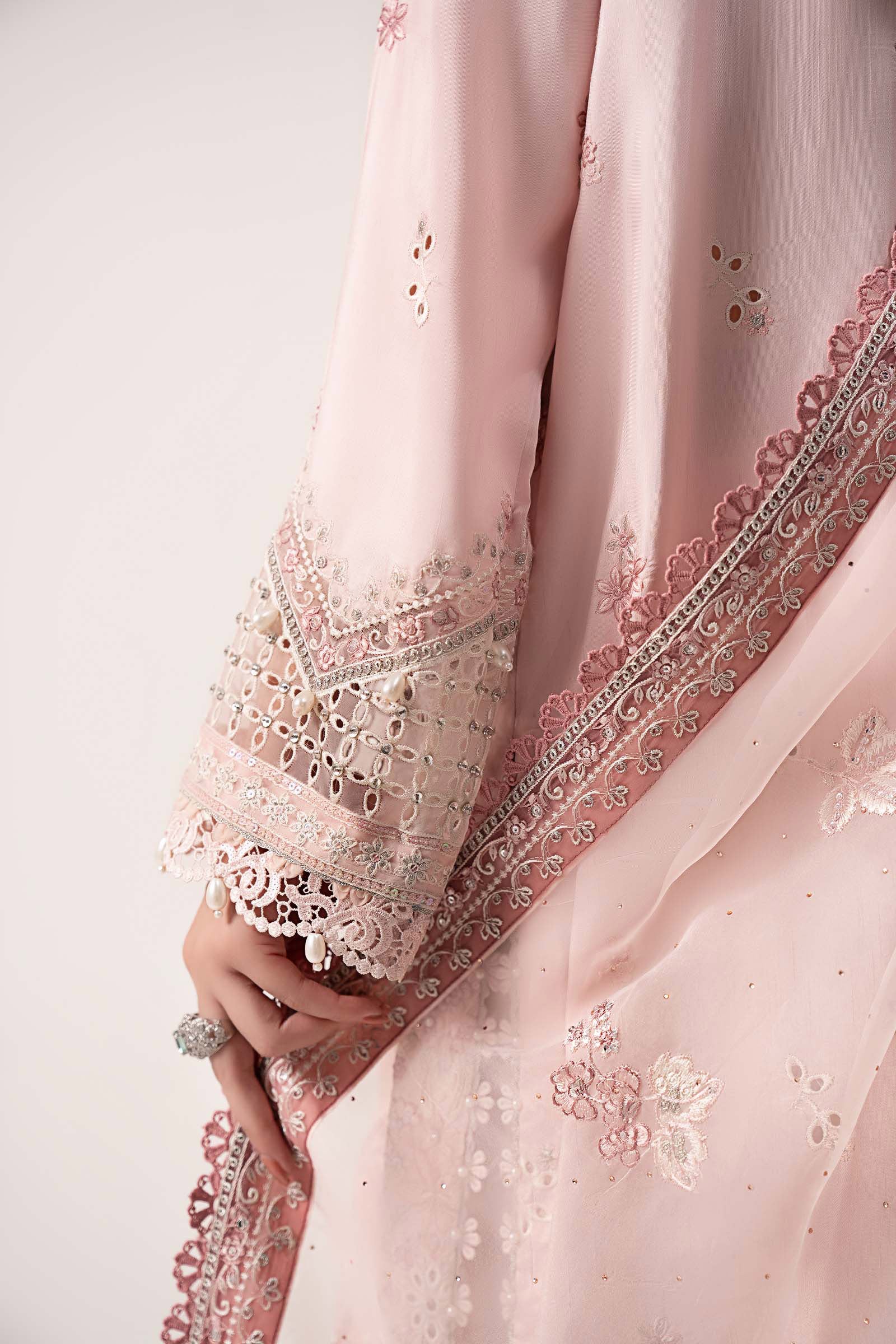 Maria B | Eid Collection 26 | 3 Piece Embroidered Raw Silk Suit - House Of Hania