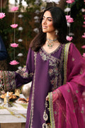 Maria B | Eid Collection 26 | 3 Piece Embroidered Raw Silk Suit - House Of Hania