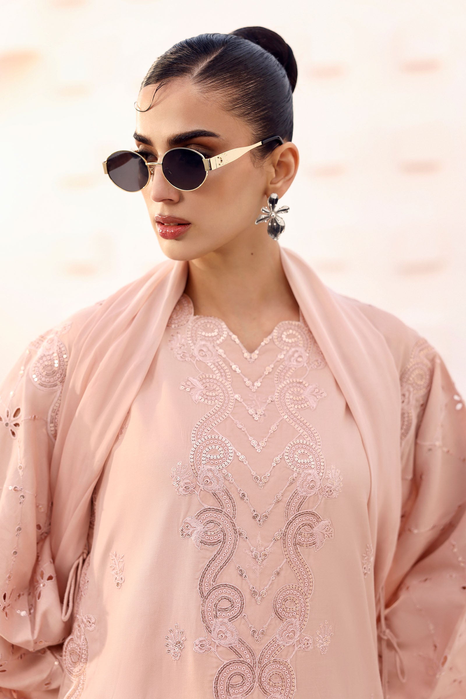 Maria B | Eid Collection 26 | 3 Piece Embroidered Raw Silk Suit - House Of Hania