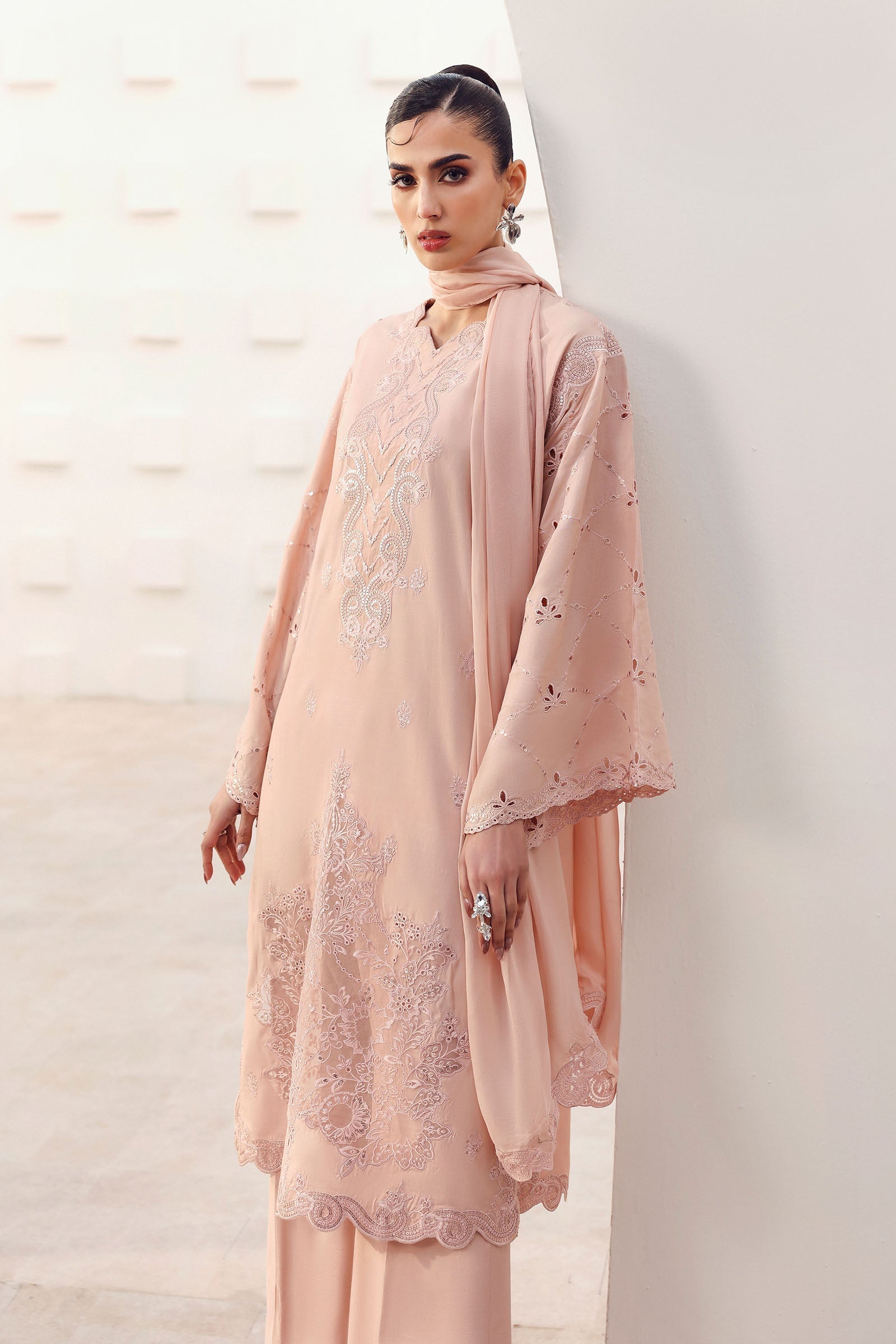 Maria B | Eid Collection 26 | 3 Piece Embroidered Raw Silk Suit - House Of Hania