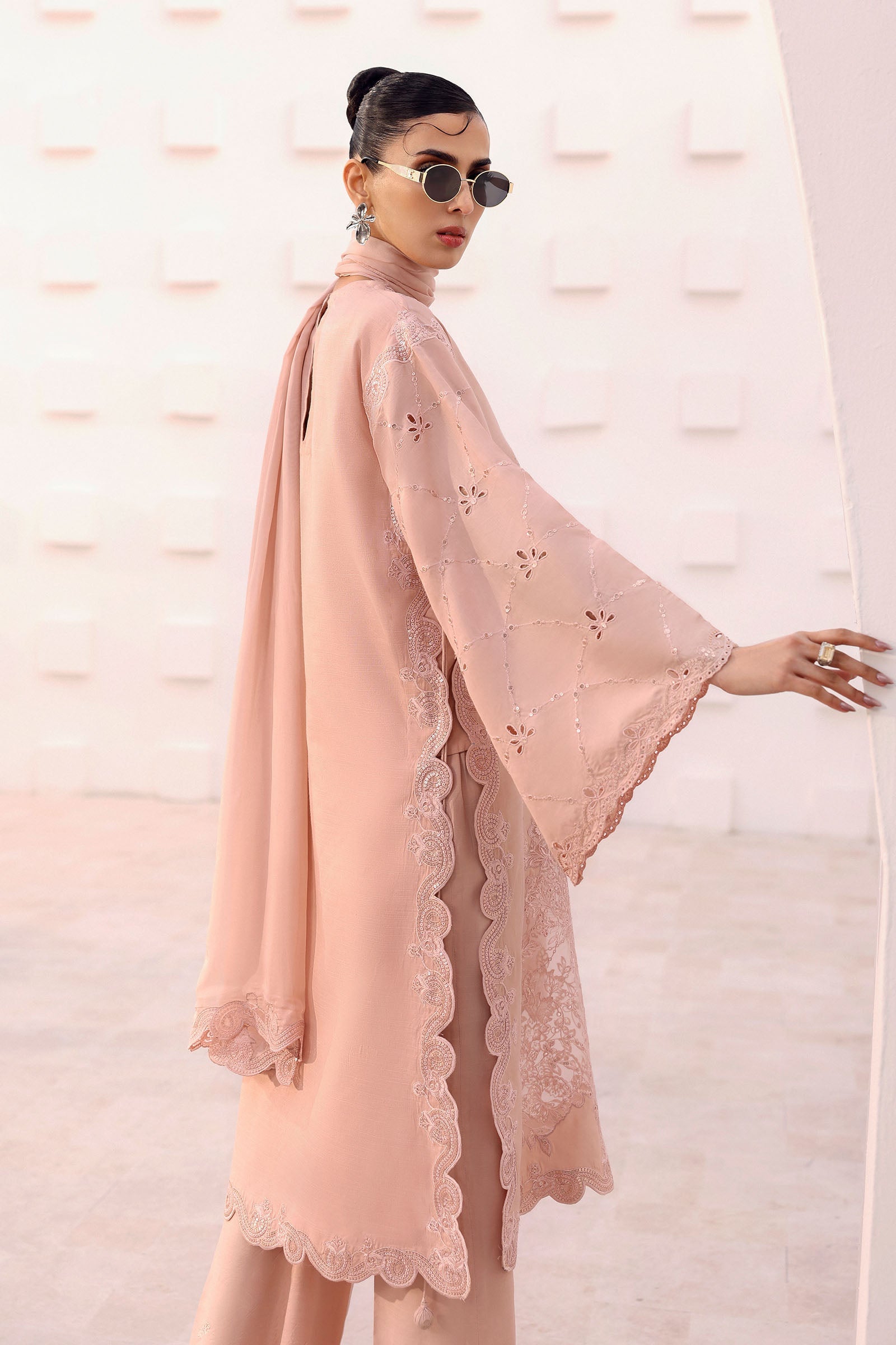 Maria B | Eid Collection 26 | 3 Piece Embroidered Raw Silk Suit - House Of Hania