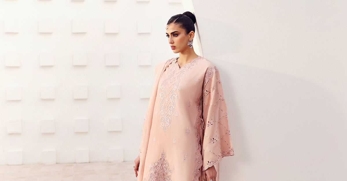 Maria B | Eid Collection 26 | 3 Piece Embroidered Raw Silk Suit - House Of Hania