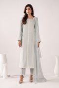 Maria B | Eid Collection 26 | 3 Piece Embroidered Raw Silk Suit - House Of Hania