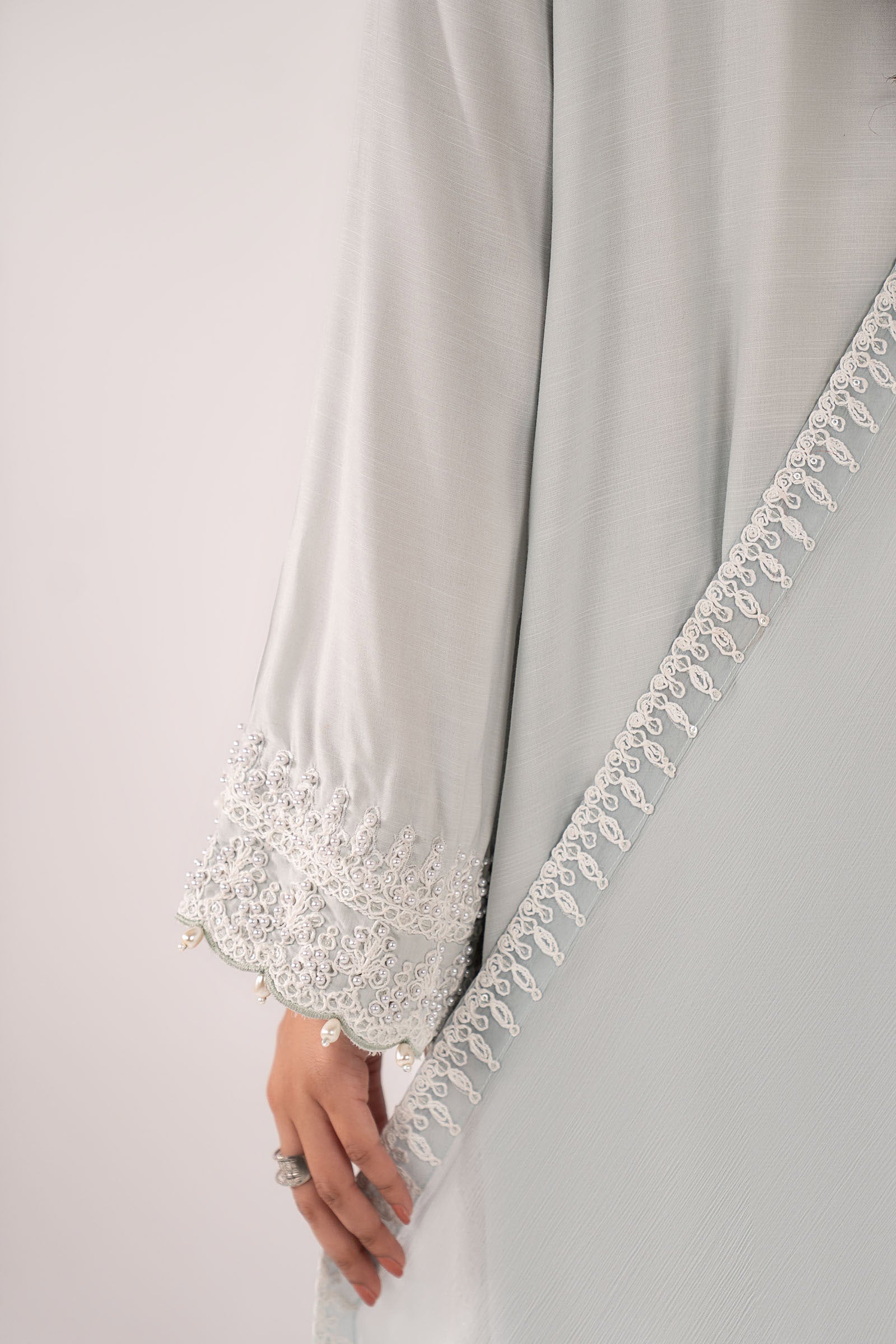 Maria B | Eid Collection 26 | 3 Piece Embroidered Raw Silk Suit - House Of Hania