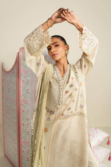 Maria B | Eid Collection 26 | 3 Piece Embroidered Raw Silk Suit - House Of Hania