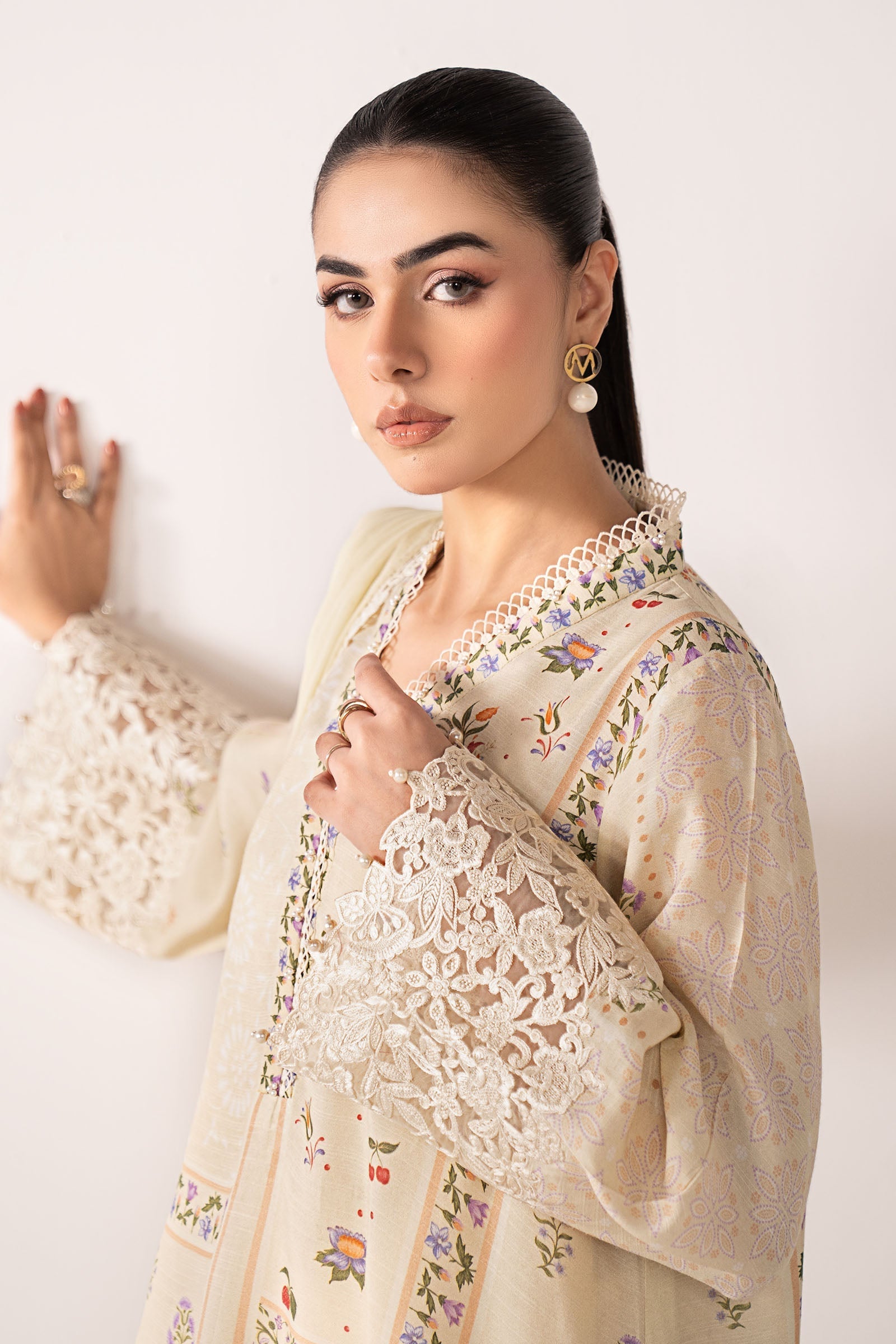Maria B | Eid Collection 26 | 3 Piece Embroidered Raw Silk Suit - House Of Hania