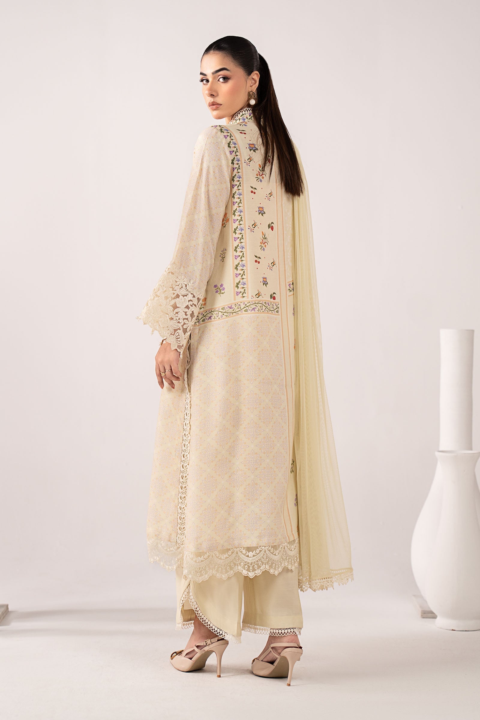 Maria B | Eid Collection 26 | 3 Piece Embroidered Raw Silk Suit - House Of Hania
