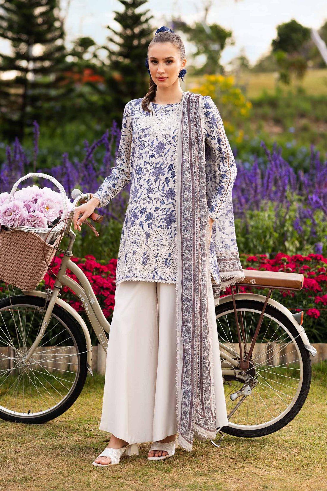 Maria B | Eid Collection 26 | 3 Piece Embroidered Raw Silk Suit - House Of Hania