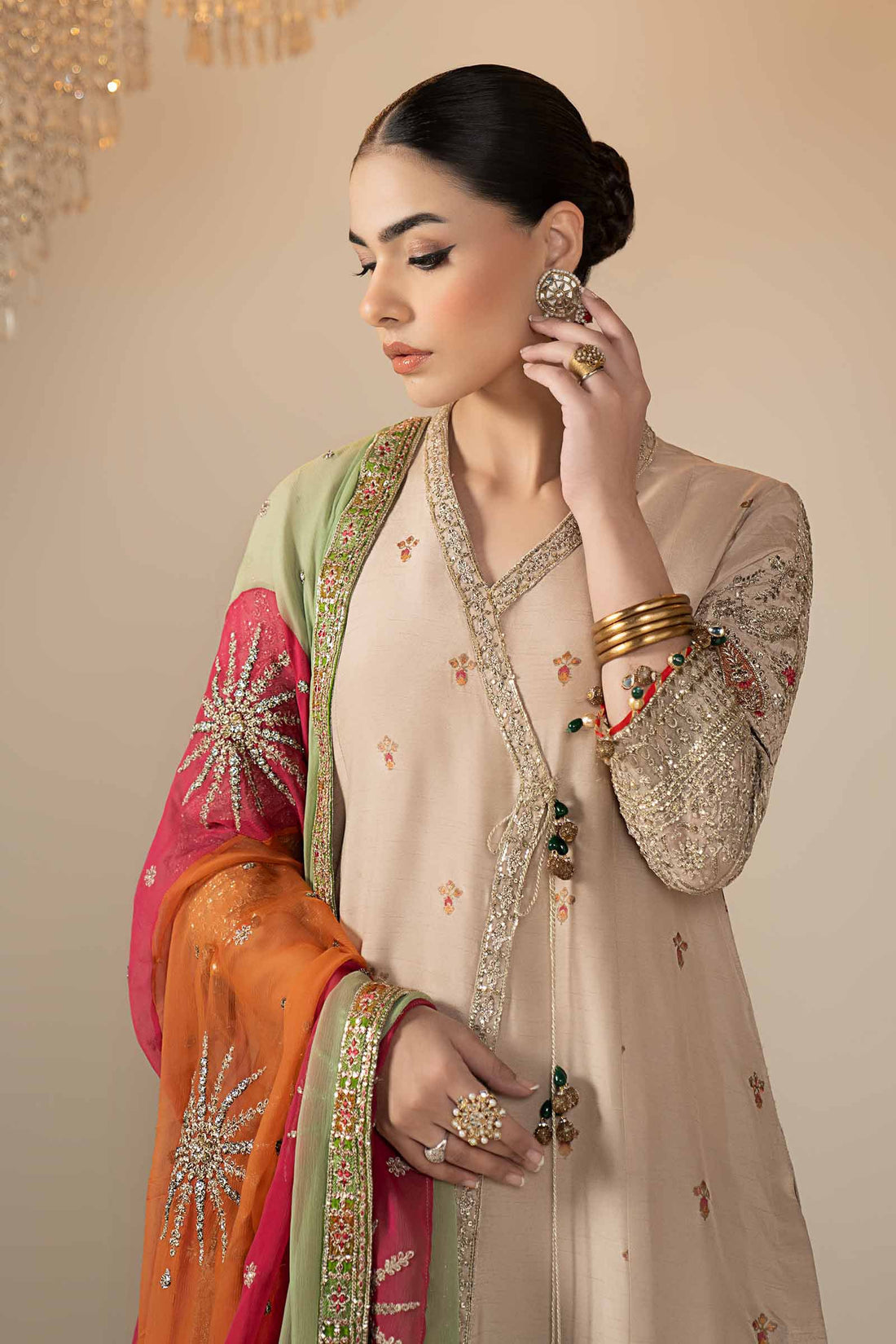 Maria B | Eid Collection 26 | 3 Piece Embroidered Raw Silk Suit - House Of Hania