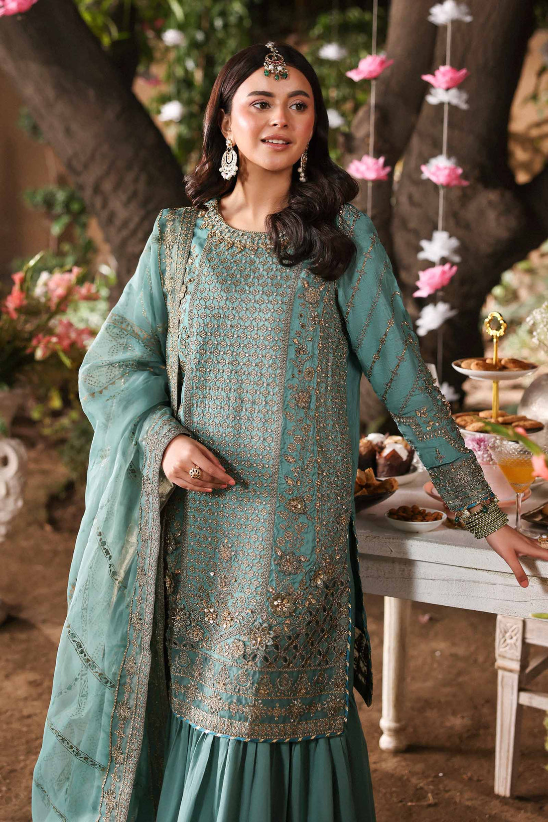 Maria B | Eid Collection 26 | 3 Piece Embroidered Raw Silk Suit - House Of Hania