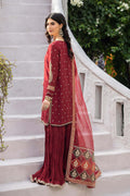 Maria B | Eid Collection 26 | 3 Piece Embroidered Raw Silk Suit - House Of Hania