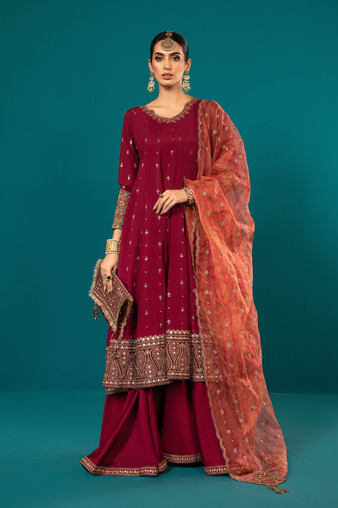 Maria B | Eid Collection 26 | 3 Piece Embroidered Suit - House Of Hania