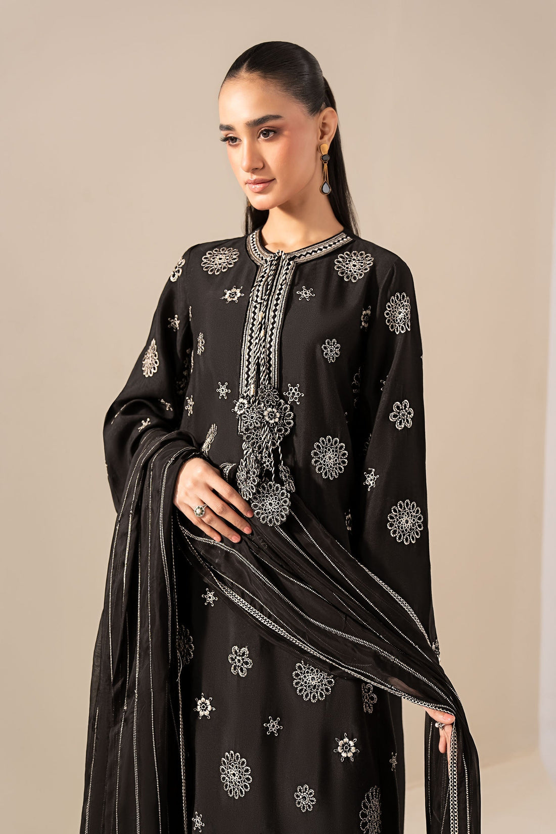 Maria B | Eid Collection 26 | 3 Piece Embroidered Tissue Staple Suit - House Of Hania