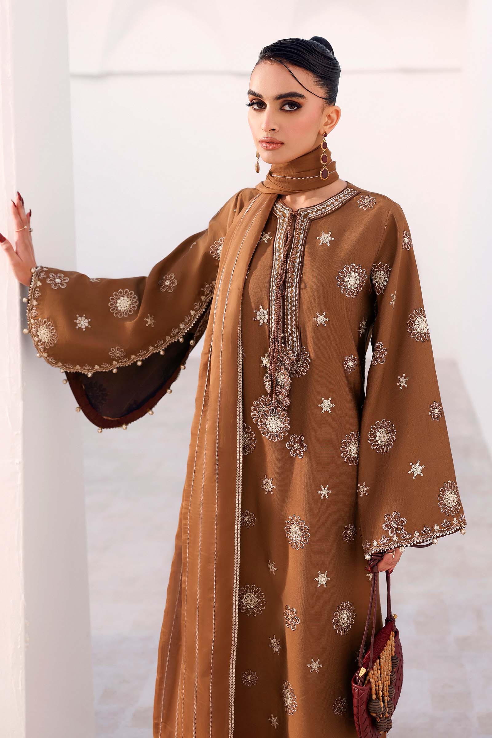 Maria B | Eid Collection 26 | 3 Piece Embroidered Tissue Staple Suit - House Of Hania