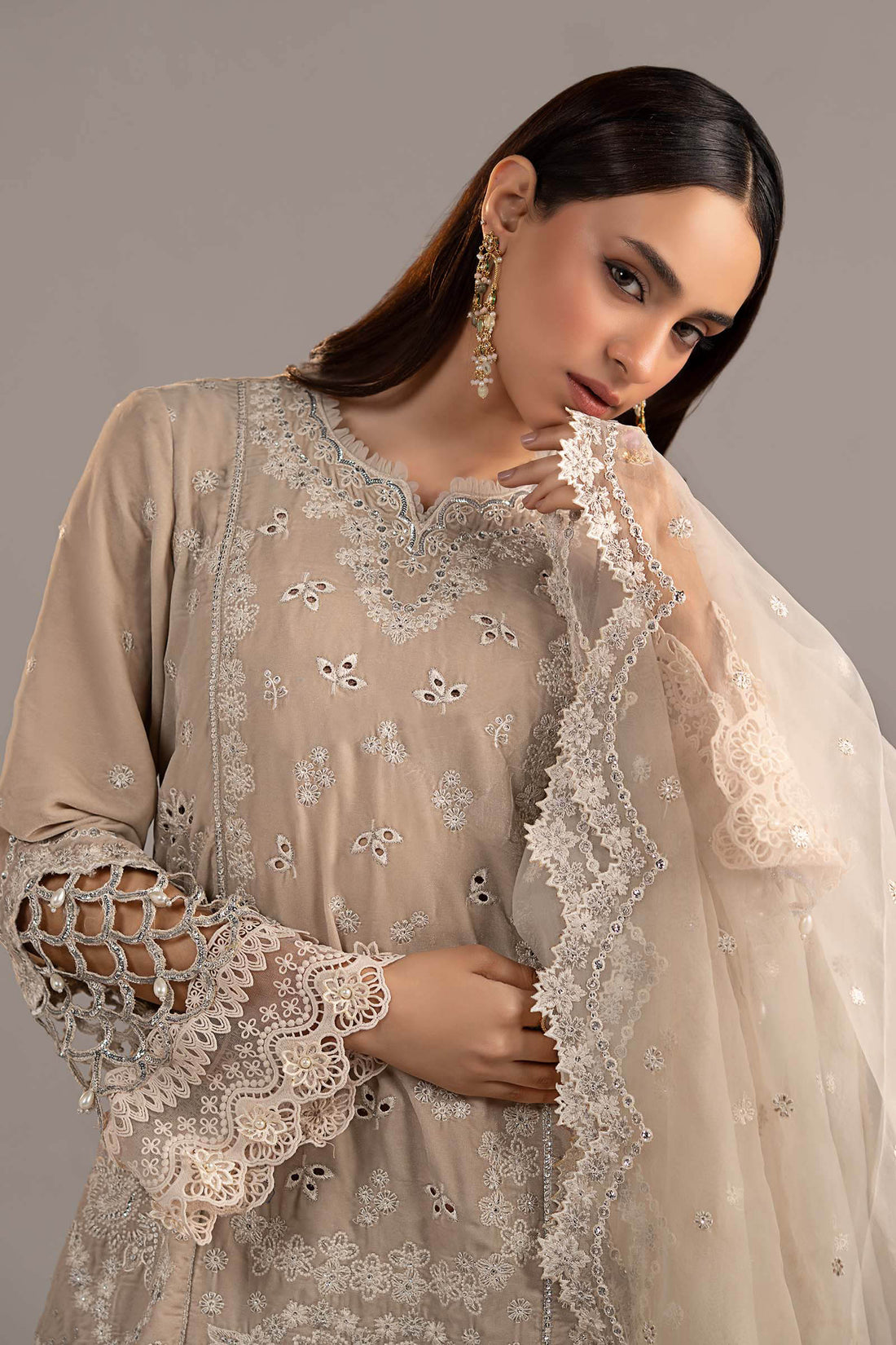 Maria B | Eid Collection 26 | 3 Piece Embroidered Velvet Suit - House Of Hania