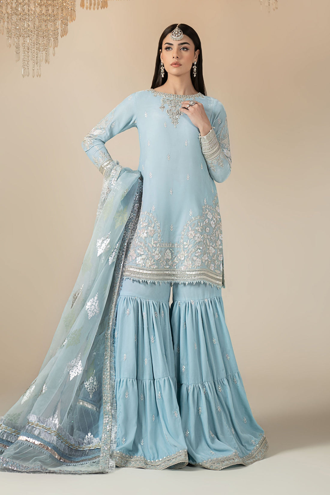 Maria B | Eid Collection 26 | 3 Piece Embroidered Velvet Suit - House Of Hania