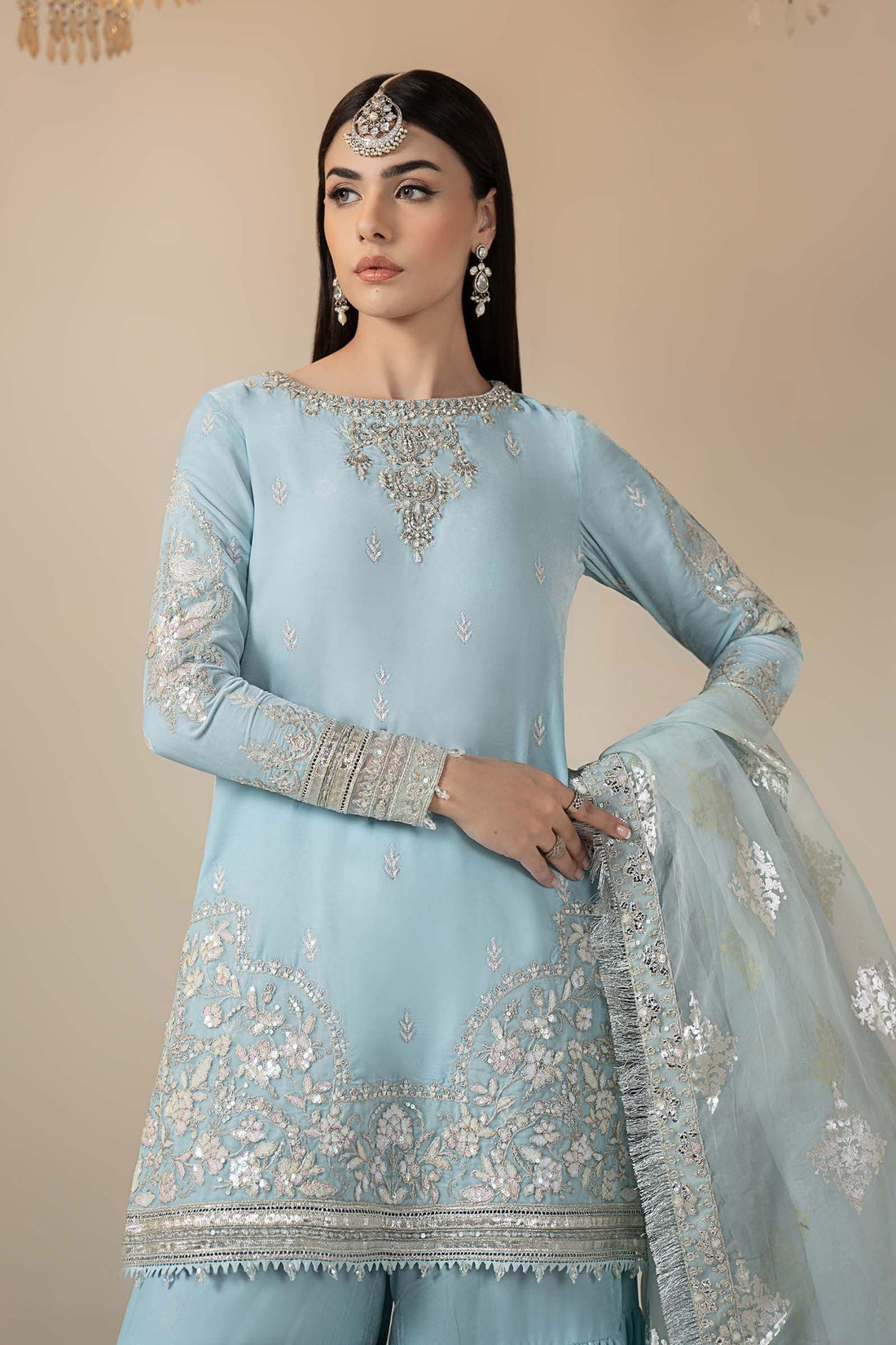 Maria B | Eid Collection 26 | 3 Piece Embroidered Velvet Suit - House Of Hania
