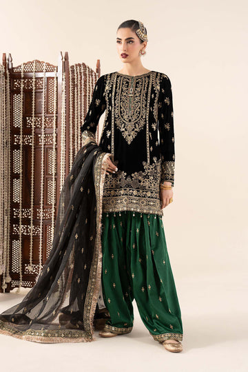 Maria B | Eid Collection 26 | 3 Piece Embroidered Velvet Suit - House Of Hania