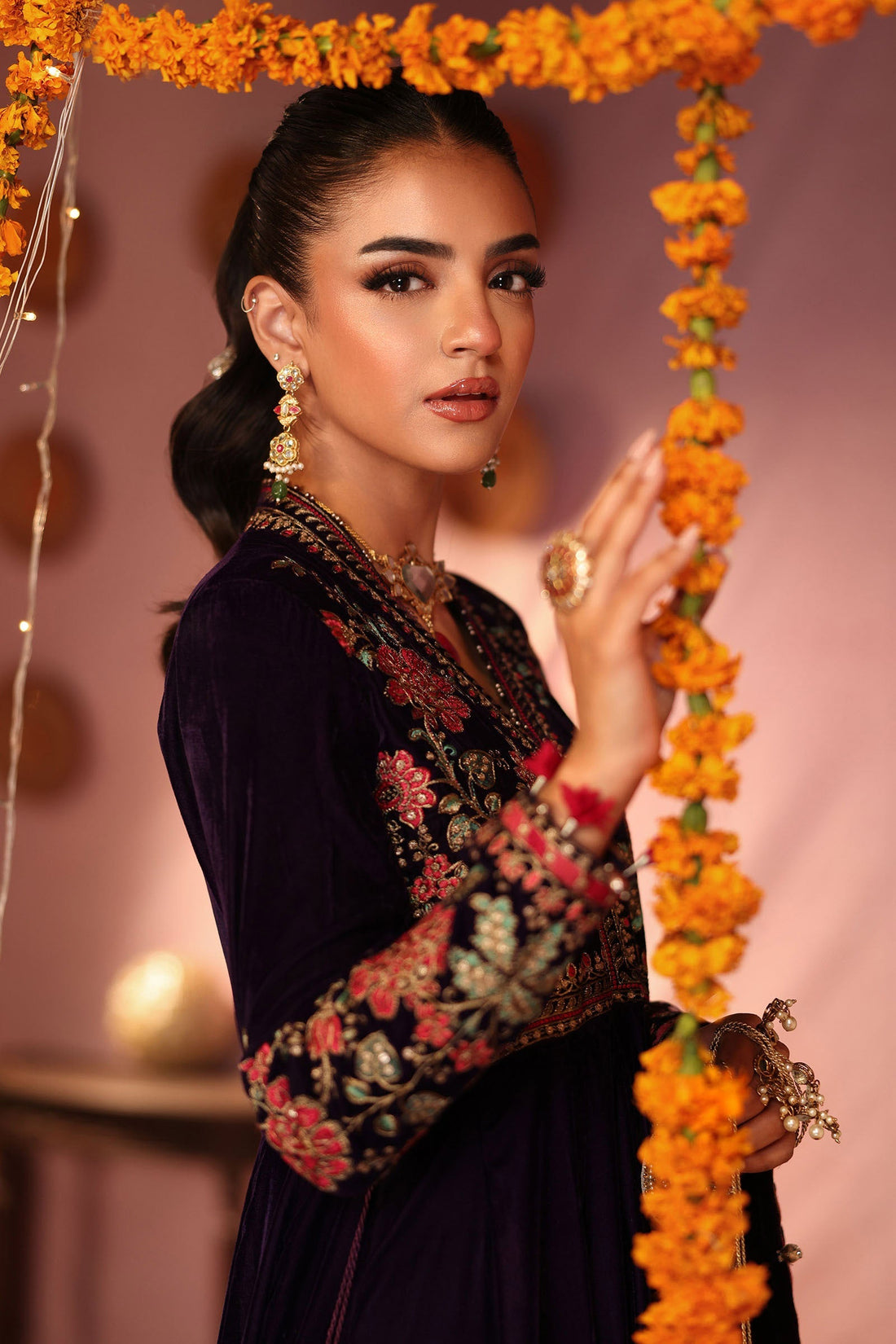Maria B | Eid Collection 26 | 3 Piece Embroidered Velvet Suit - House Of Hania