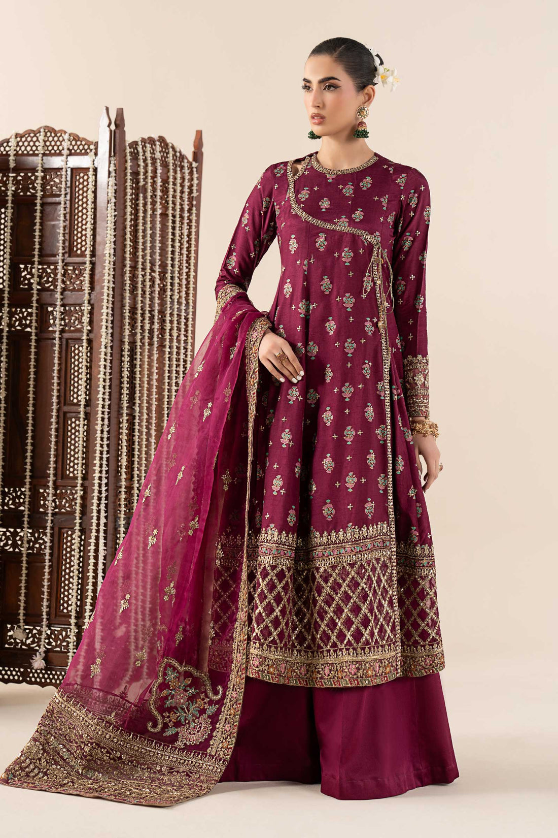Maria B | Eid Collection 26 | 3 Piece Printed Raw Silk Suit - House Of Hania