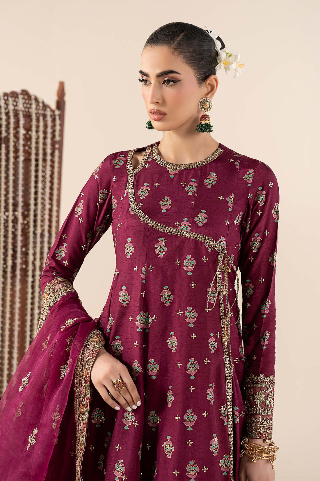 Maria B | Eid Collection 26 | 3 Piece Printed Raw Silk Suit - House Of Hania
