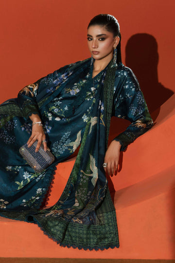 Maria B | Eid Collection 26 | 3 Piece Printed Satin Silk Suit - House Of Hania