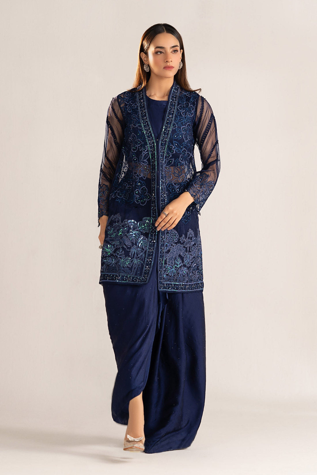 Maria B | Eid Collection 26 | 4 Piece Embroidered Organza Suit - House Of Hania