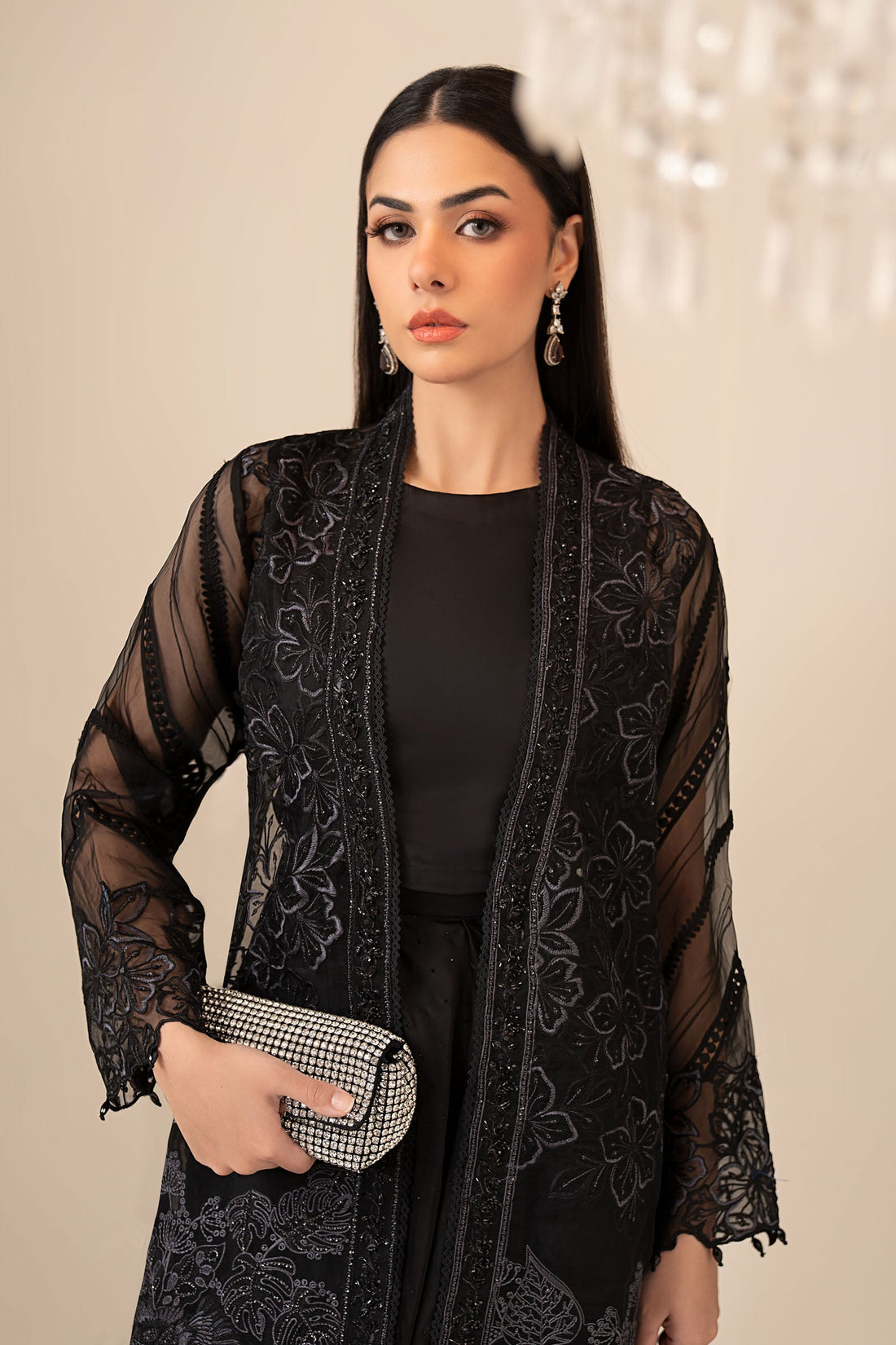 Maria B | Eid Collection 26 | 4 Piece Embroidered Organza Suit - House Of Hania
