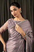 Maria B | Eid Collection 26 | Embroidered Charmeuse Silk Saree - House Of Hania