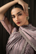Maria B | Eid Collection 26 | Embroidered Charmeuse Silk Saree - House Of Hania